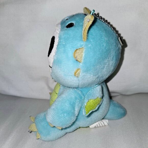 Ebros Small Furry Bones Skeleton Teal Scorchie Wyrmling Dragon Plush Toy 5" - Picture 7 of 10